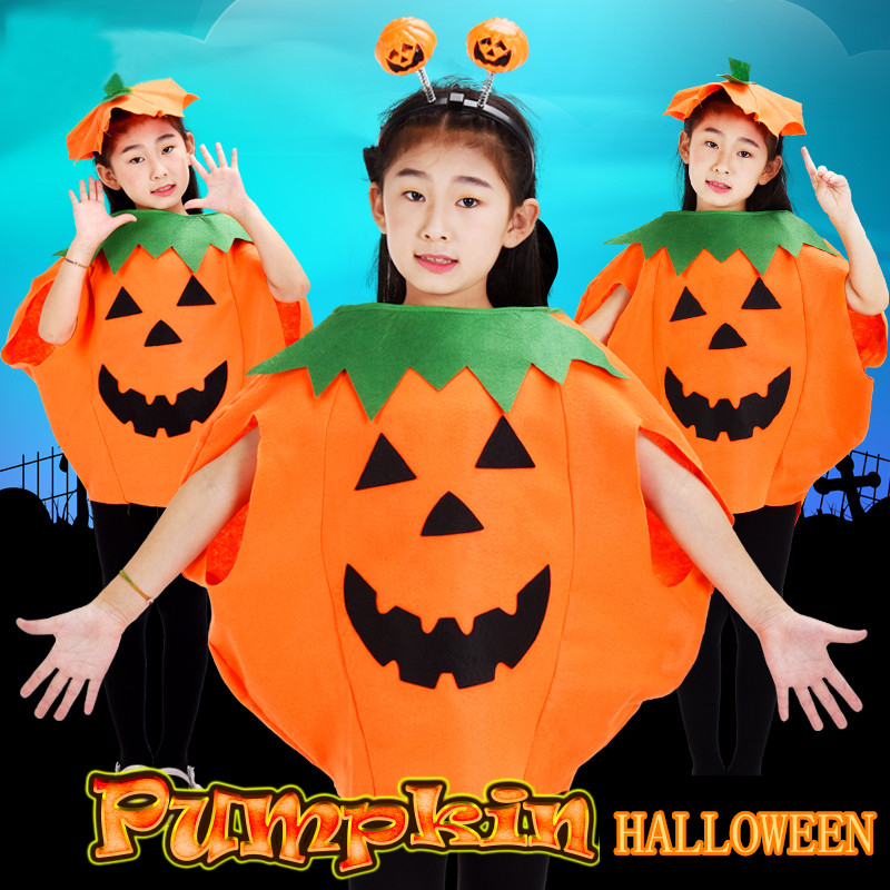 Halloween Costumes 2 Pieces Set Children Adult Pumpkin Clothes With Hat 