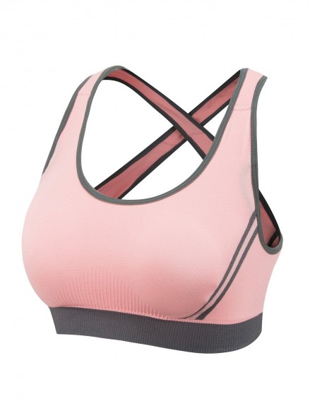 Women's Wireless Moving Comfort Sports Bra Pink